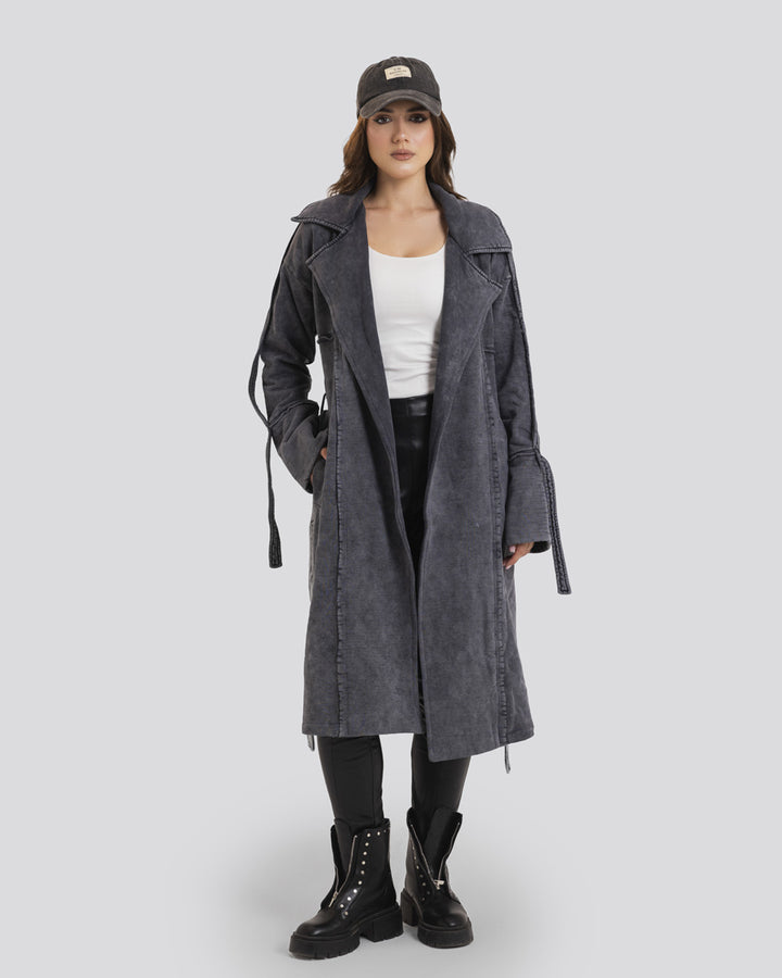 Stone Washed Jacket-Grey