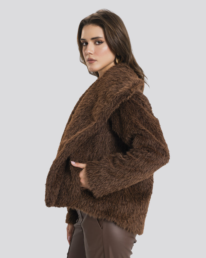 The Fluffy jacket-Brown