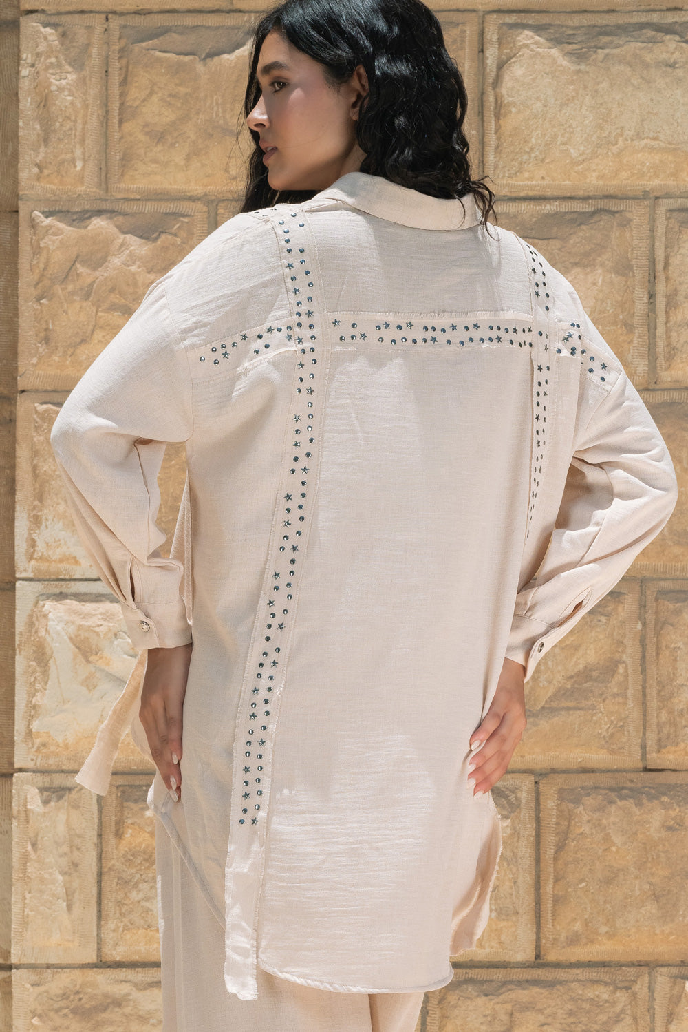 Into the stars studs set - Beige