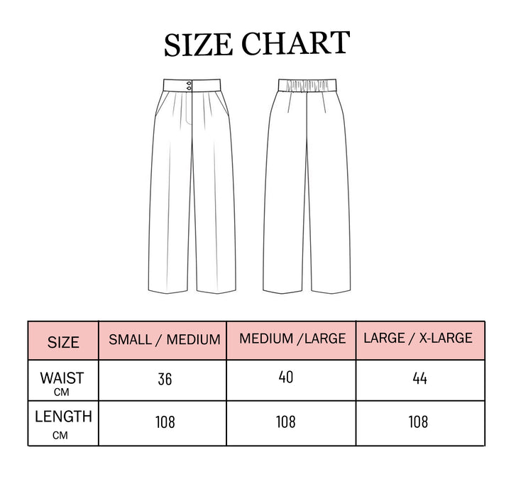 Wide Linen Pants - Beige