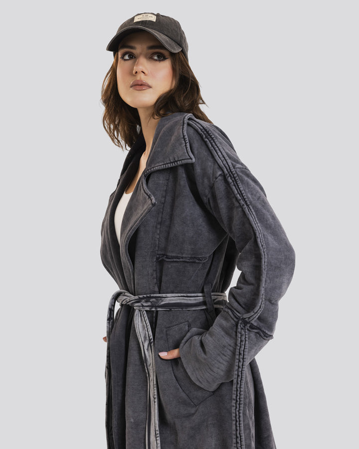 Stone Washed Jacket-Grey