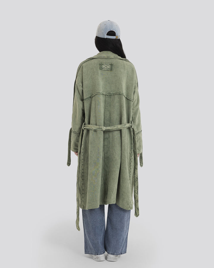 Stone Washed Jacket-Green