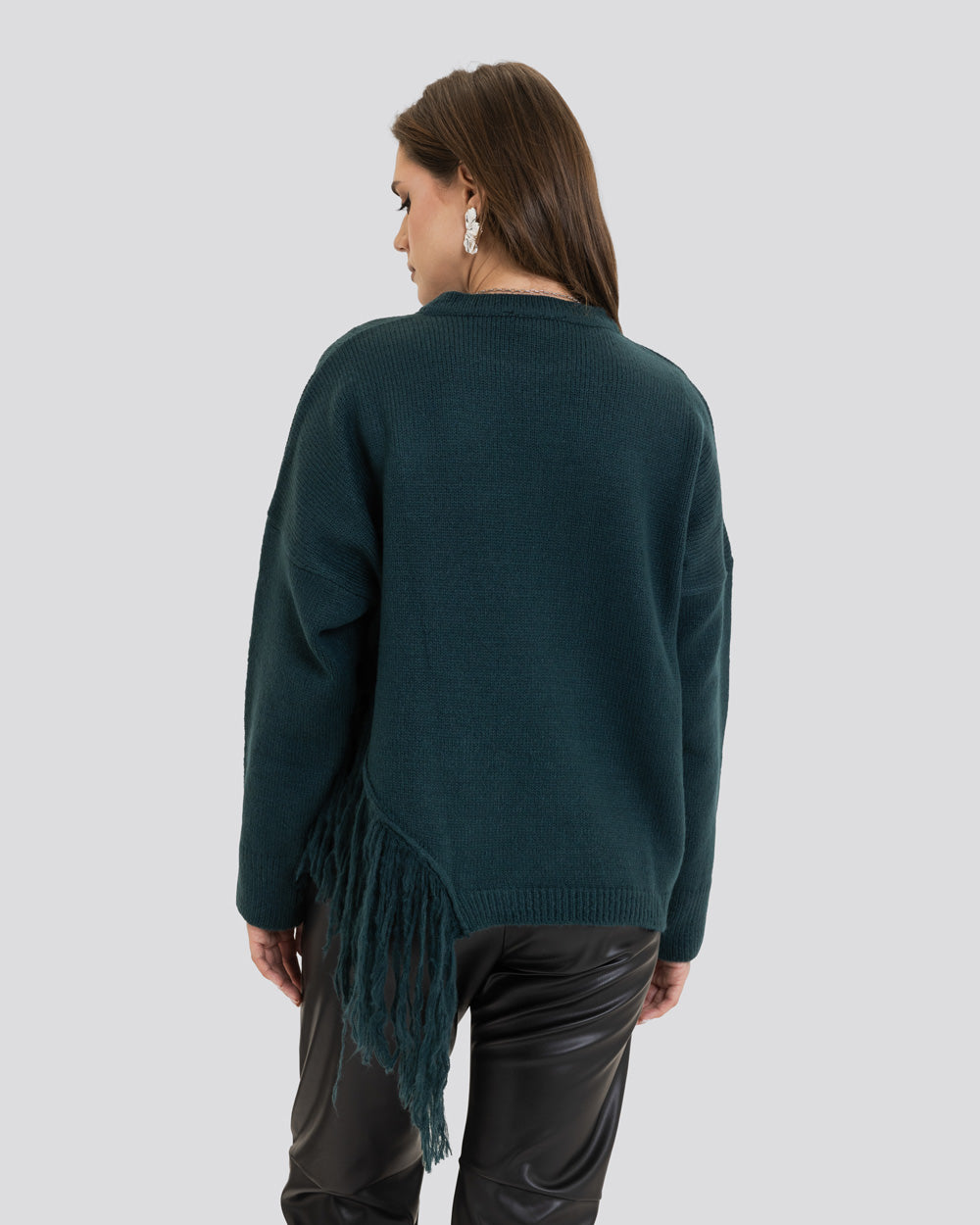 The Fringe Drift Pullover-Teal