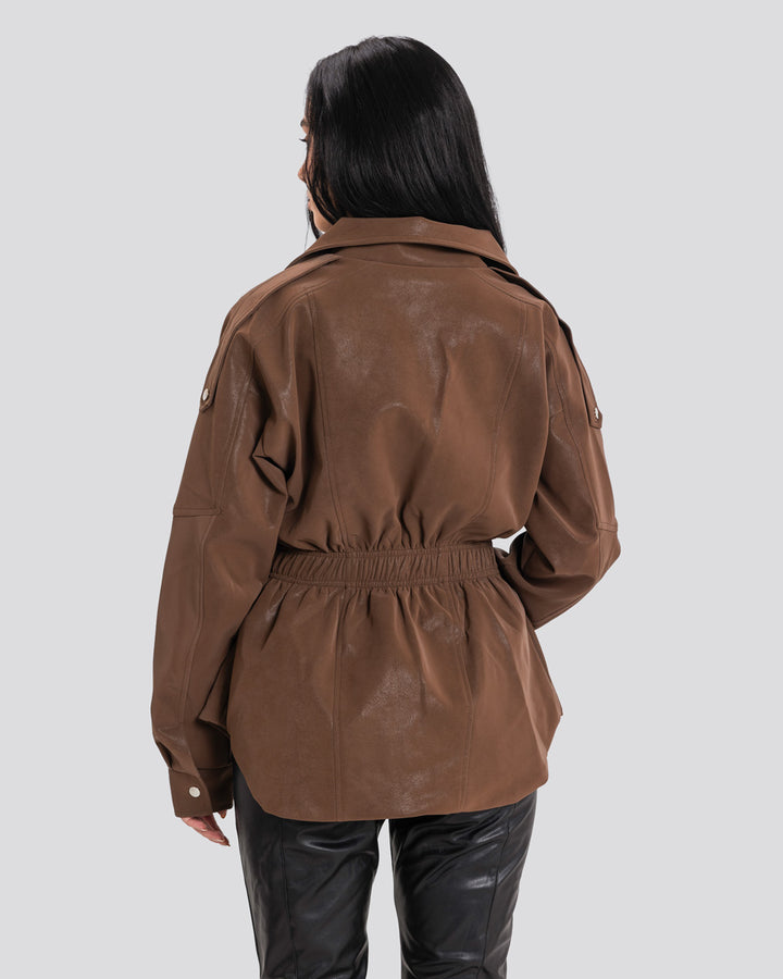 The Suede Leather Jacket - Brown