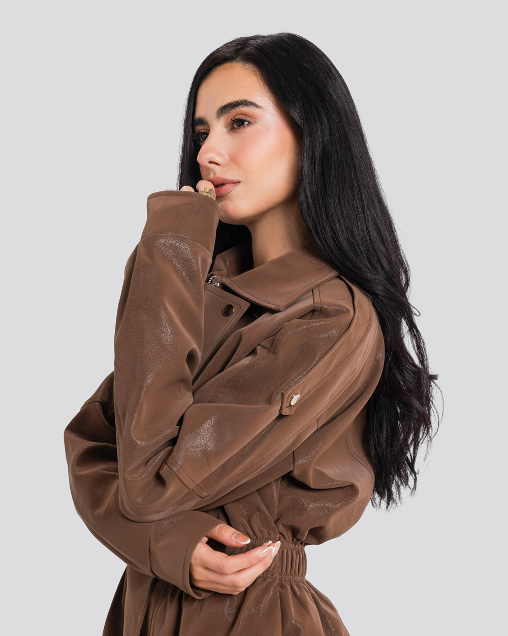 The Suede Leather Jacket - Brown