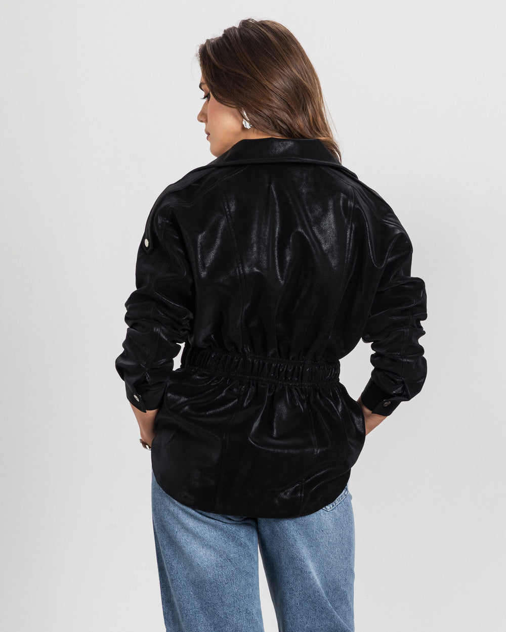 The Suede Leather Jacket - Black