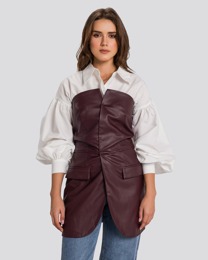 The Edge Corset - Burgundy