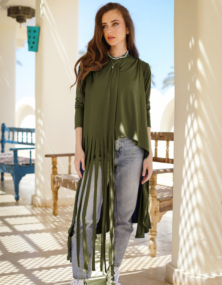 High-low Fringes Top