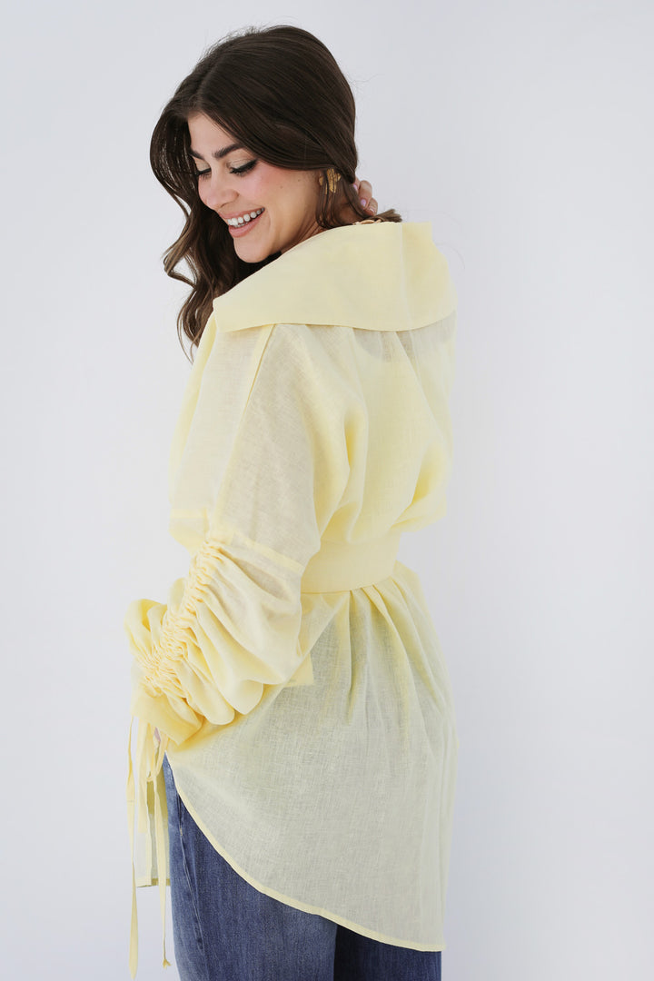 Soft Bloom Cardigan - Yellow