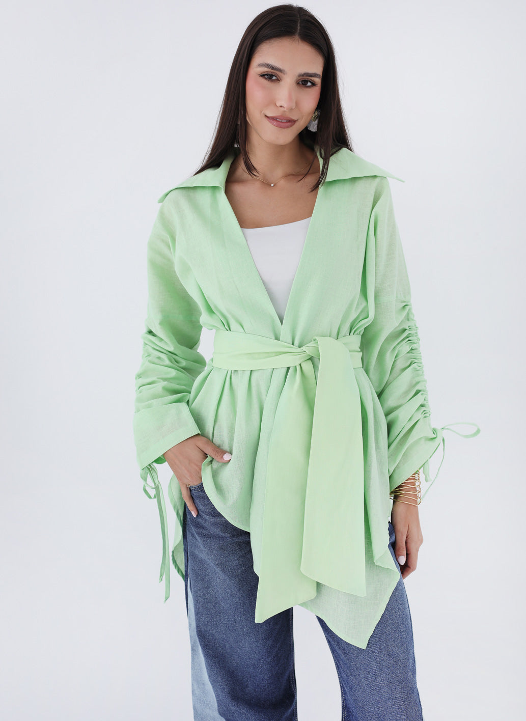 Soft Bloom Cardigan - Green