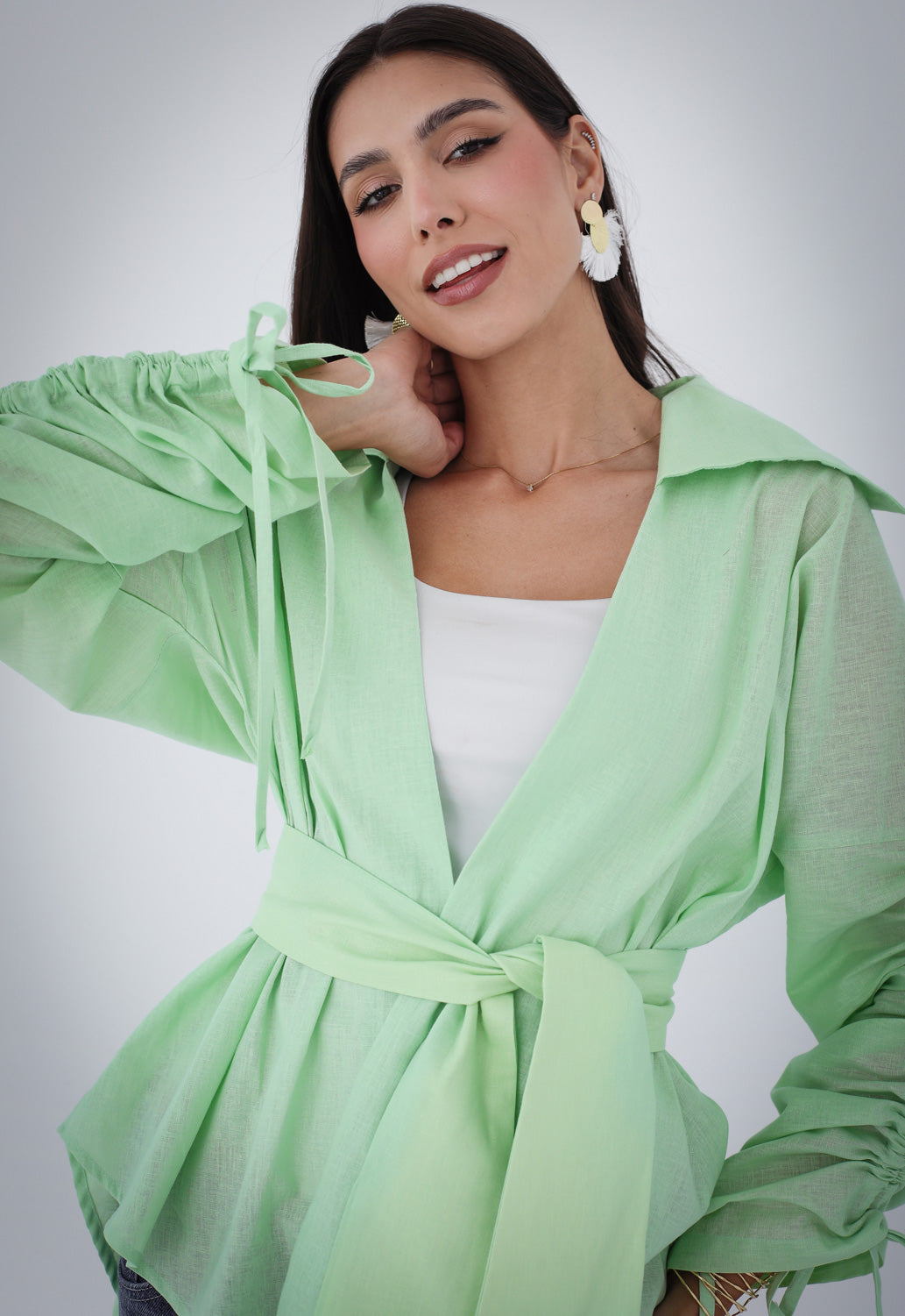 Soft Bloom Cardigan - Green