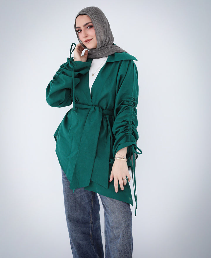 Soft Bloom Cardigan - Teal