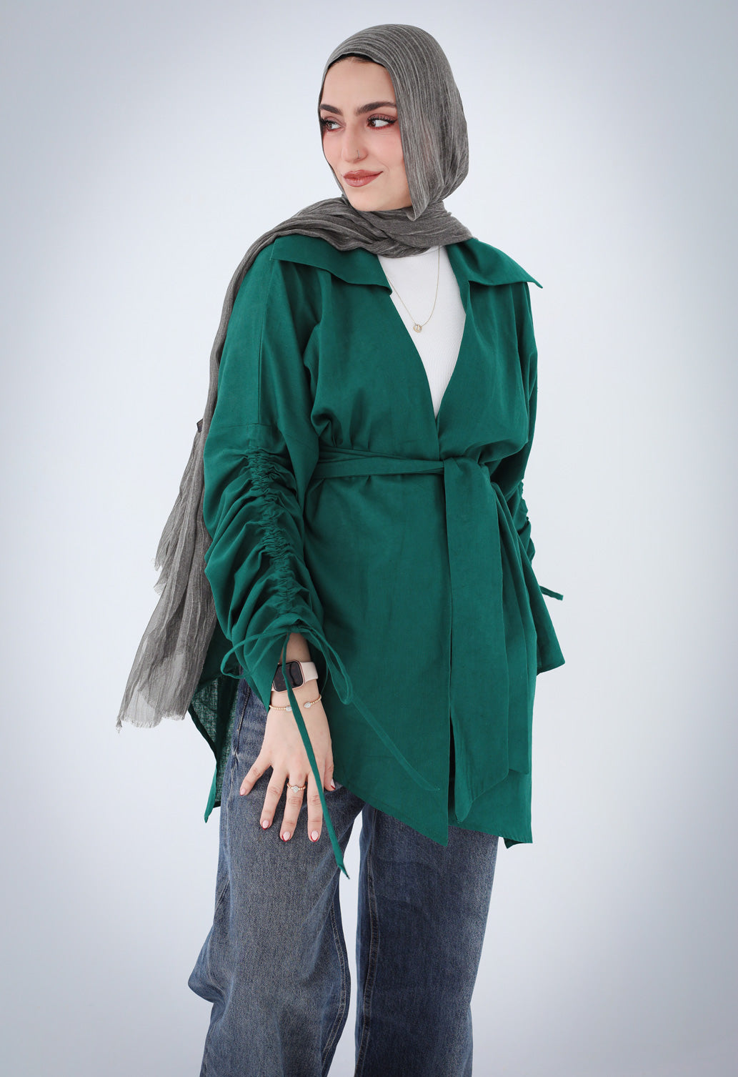 Soft Bloom Cardigan - Teal