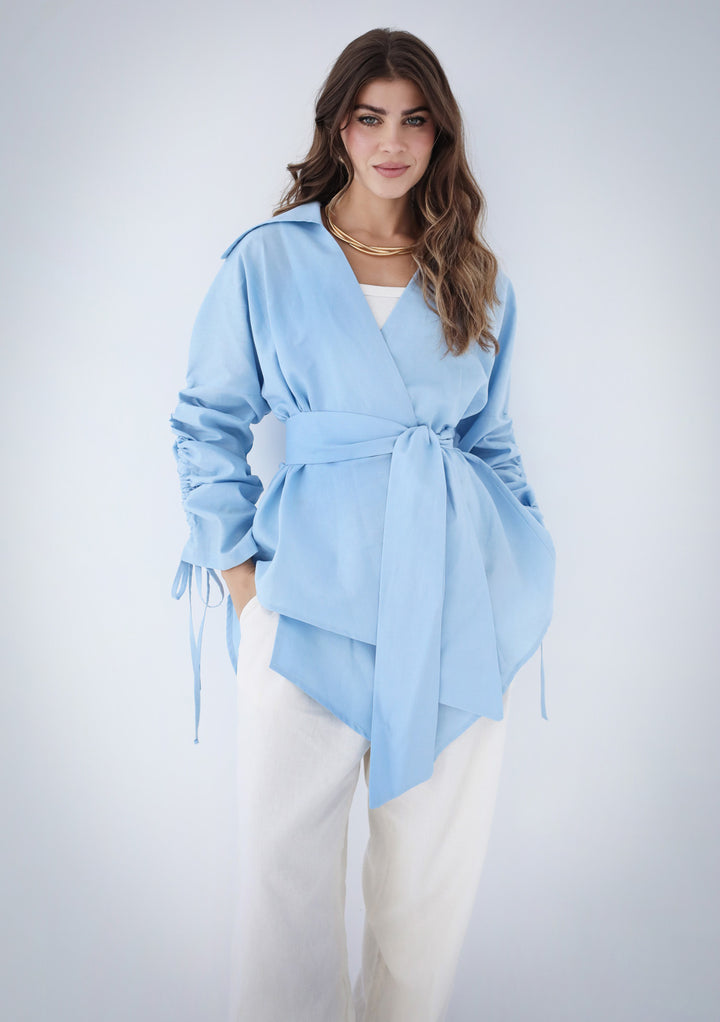 Soft Bloom Cardigan - Baby Blue
