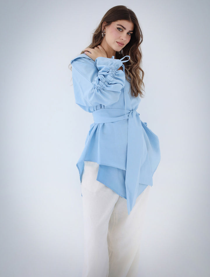 Soft Bloom Cardigan - Baby Blue