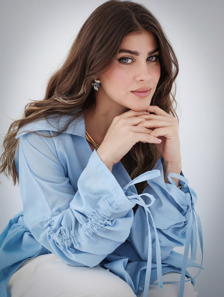 Soft Bloom Cardigan - Baby Blue