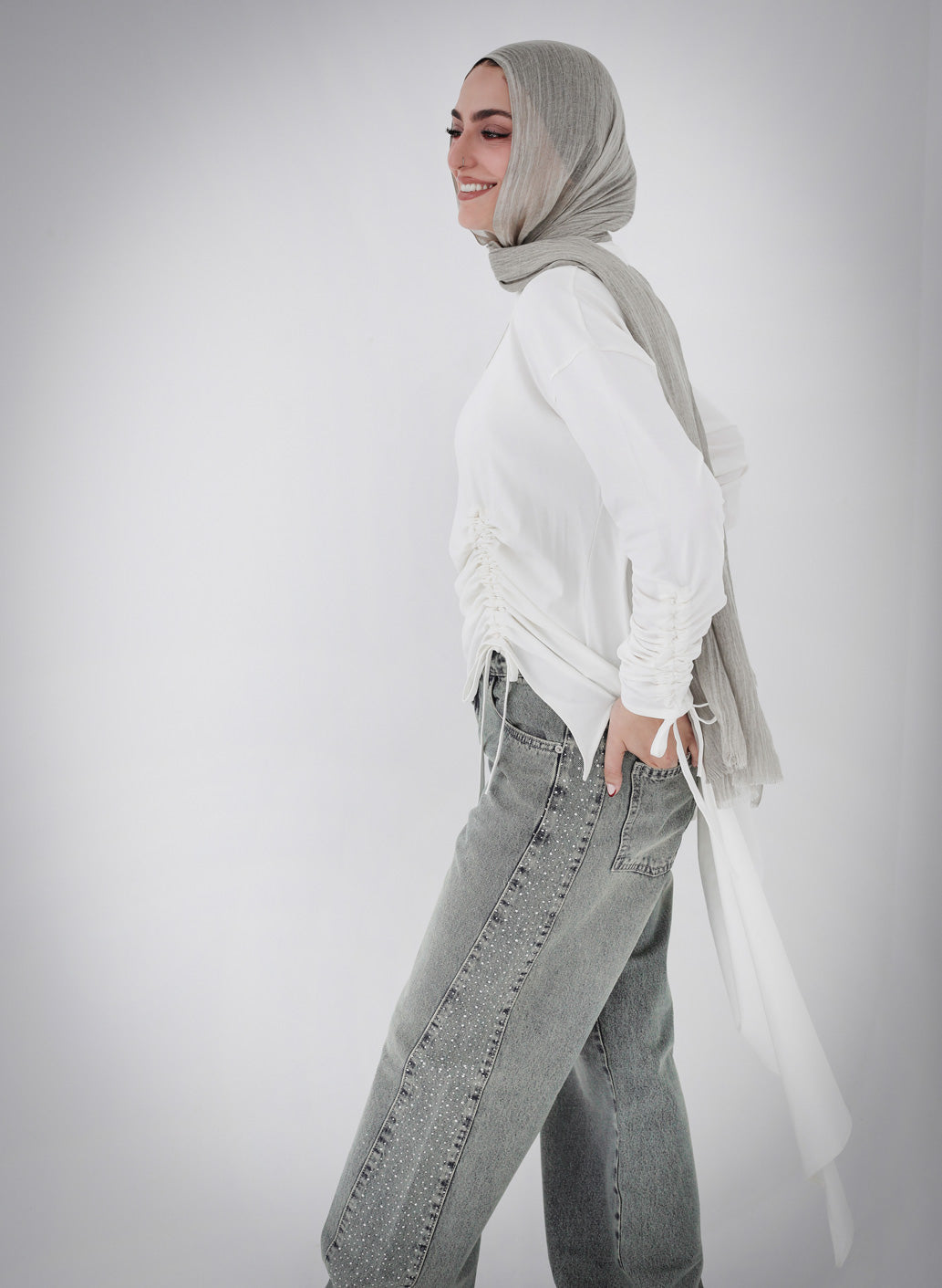 Crushed Asymmetric T-shirt