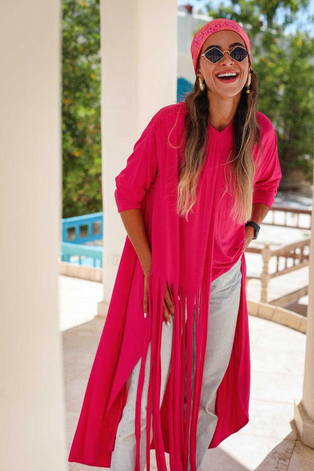High-low Fringes Top