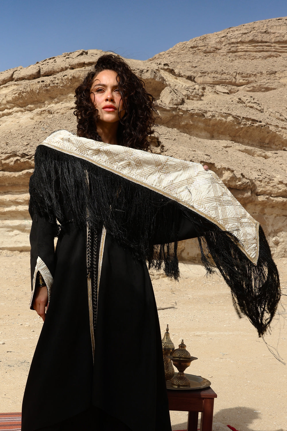 Lail kaftan with scraf