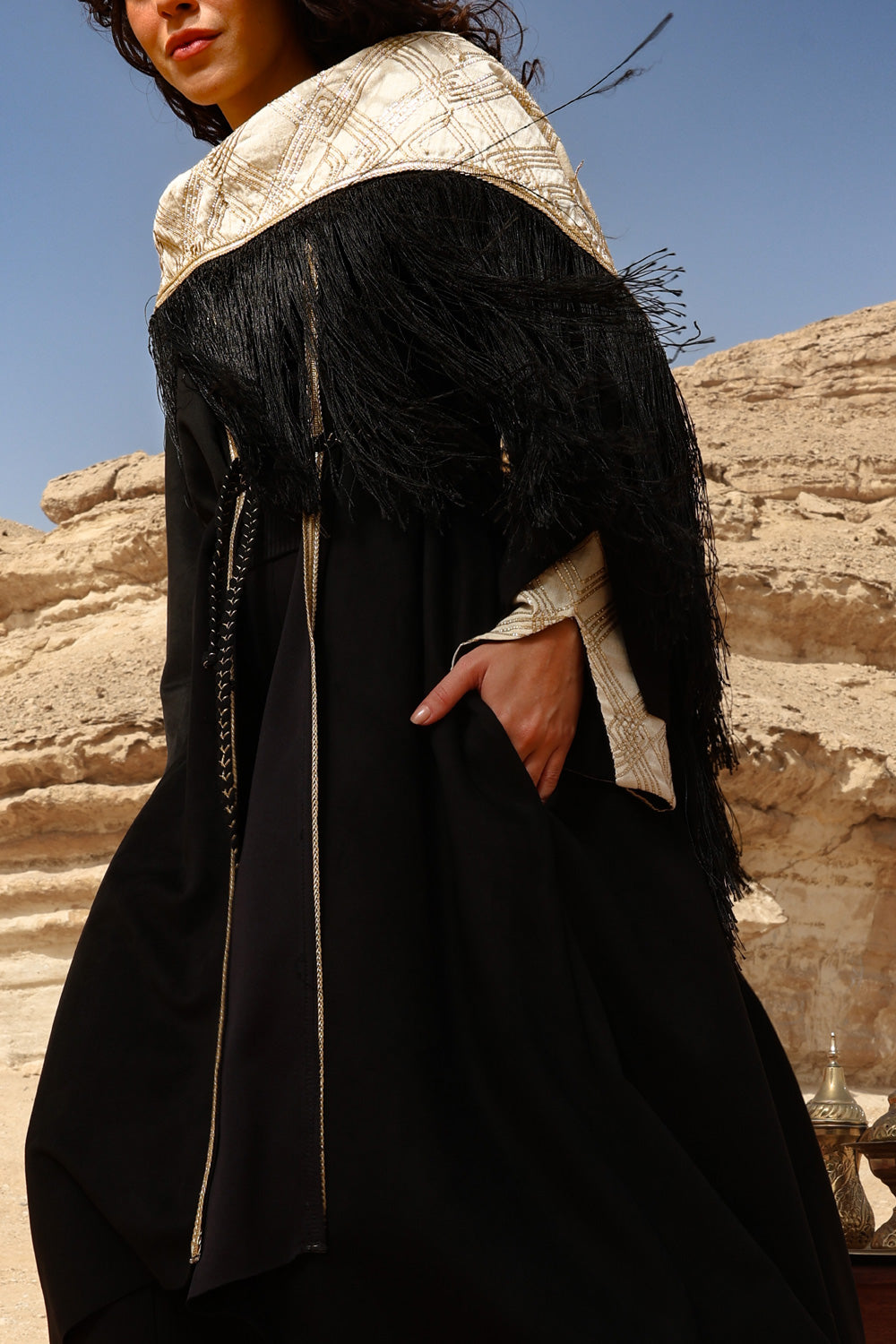 Lail kaftan with scraf