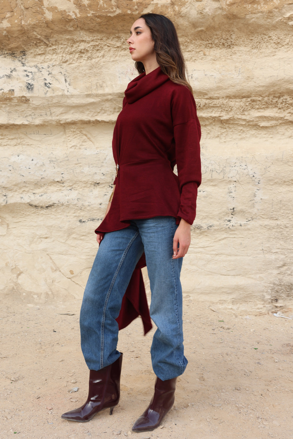 Draped Asymmetric Top