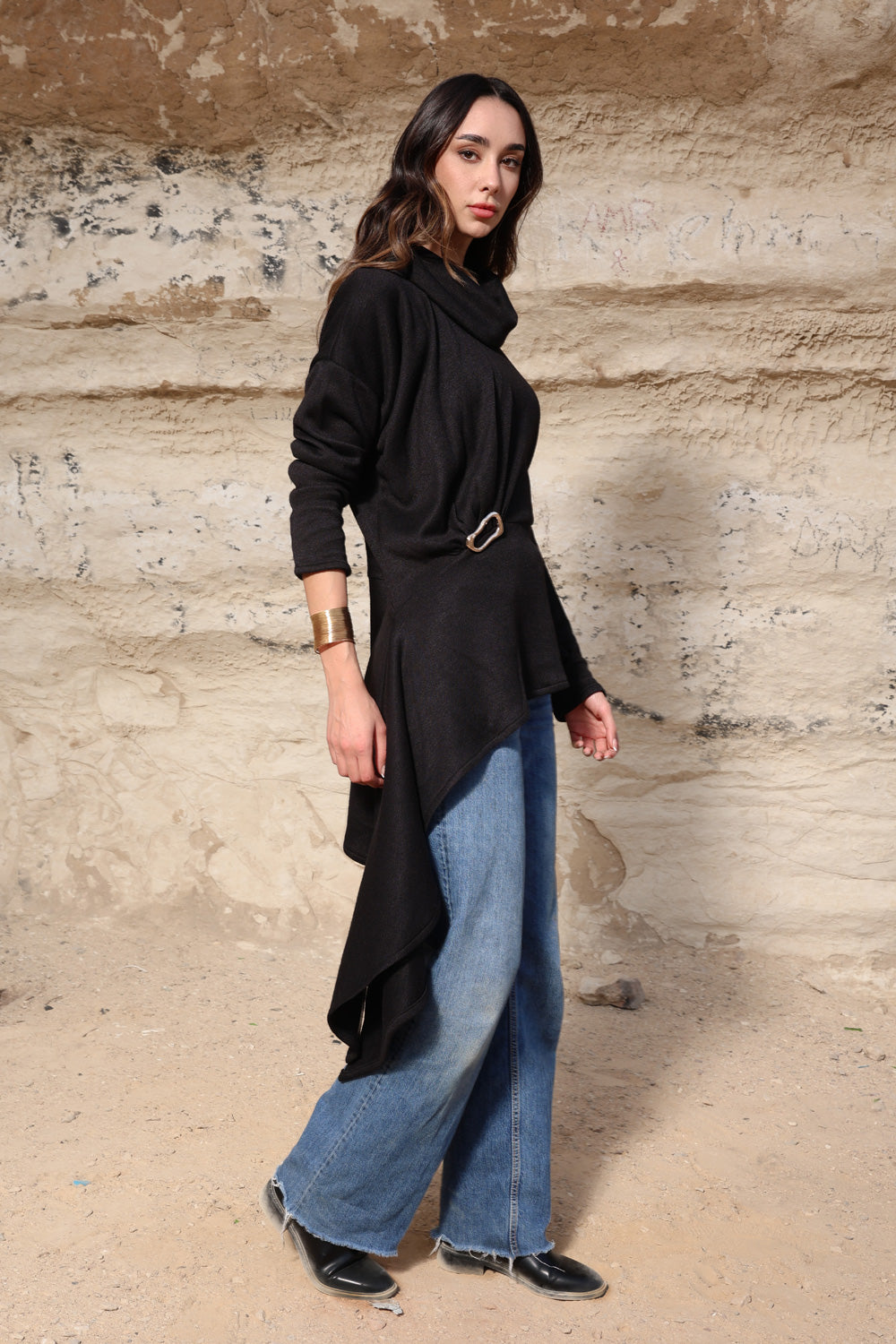 Draped Asymmetric Top