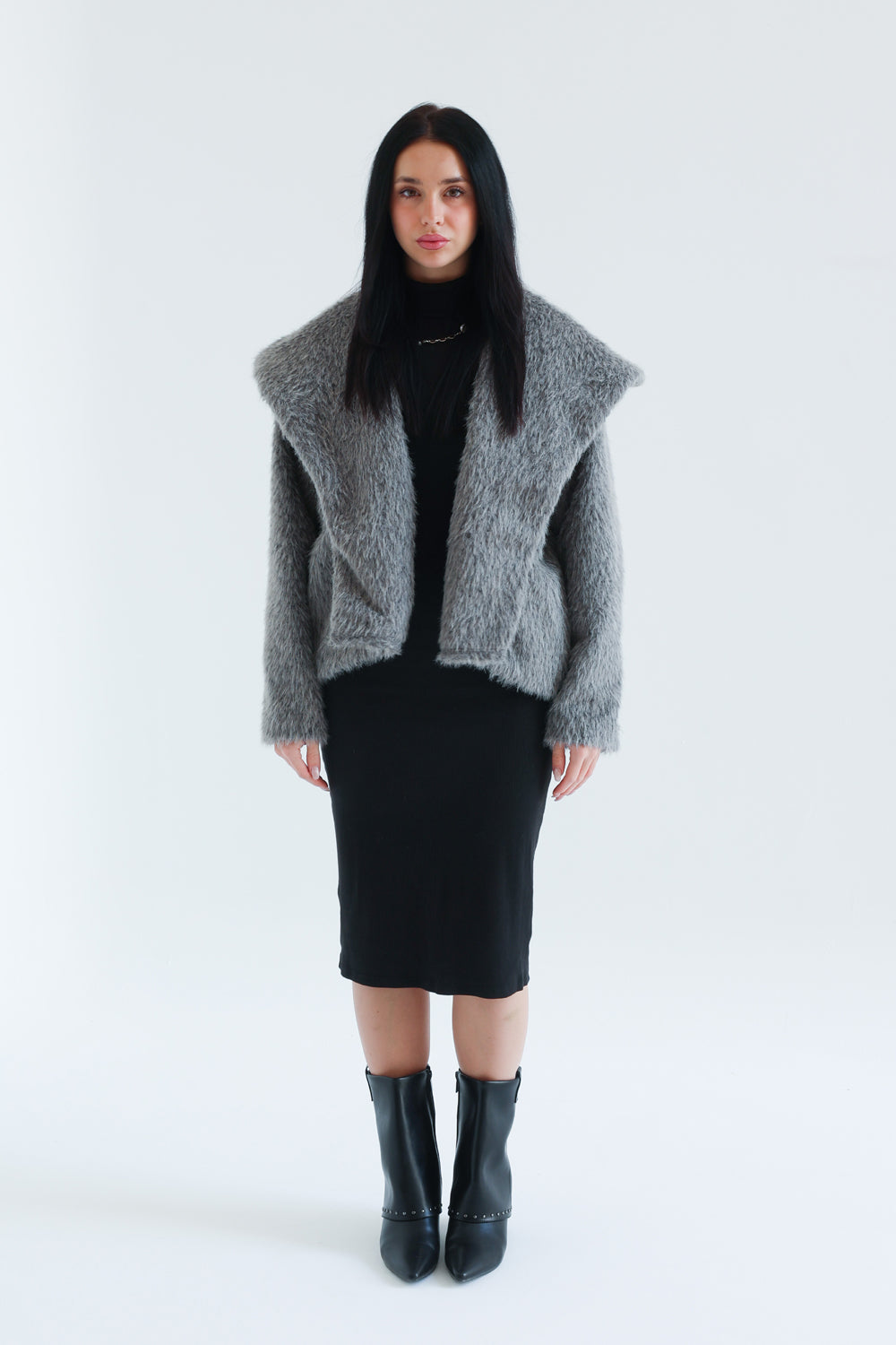 The Fluffy jacket-Grey