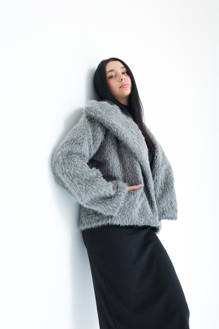 The Fluffy jacket-Grey