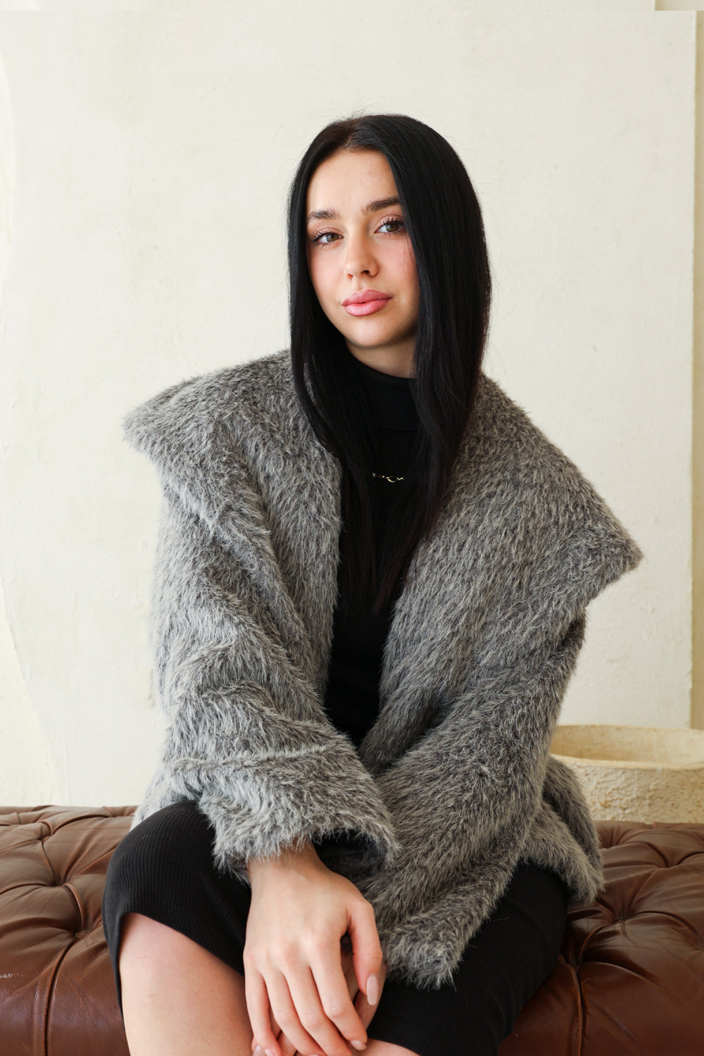 The Fluffy jacket-Grey