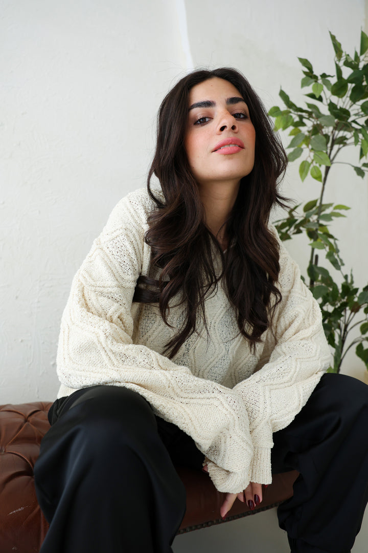 Creme Knit Sweater