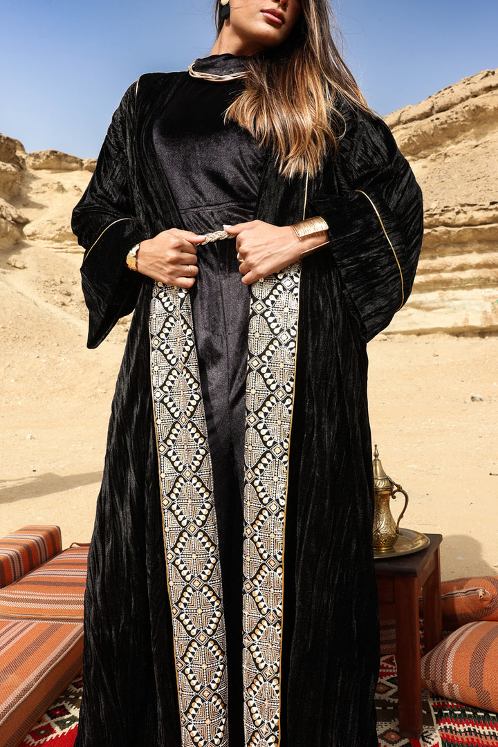 Velour noir kaftan