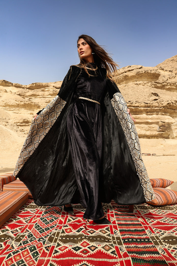 Velour noir kaftan