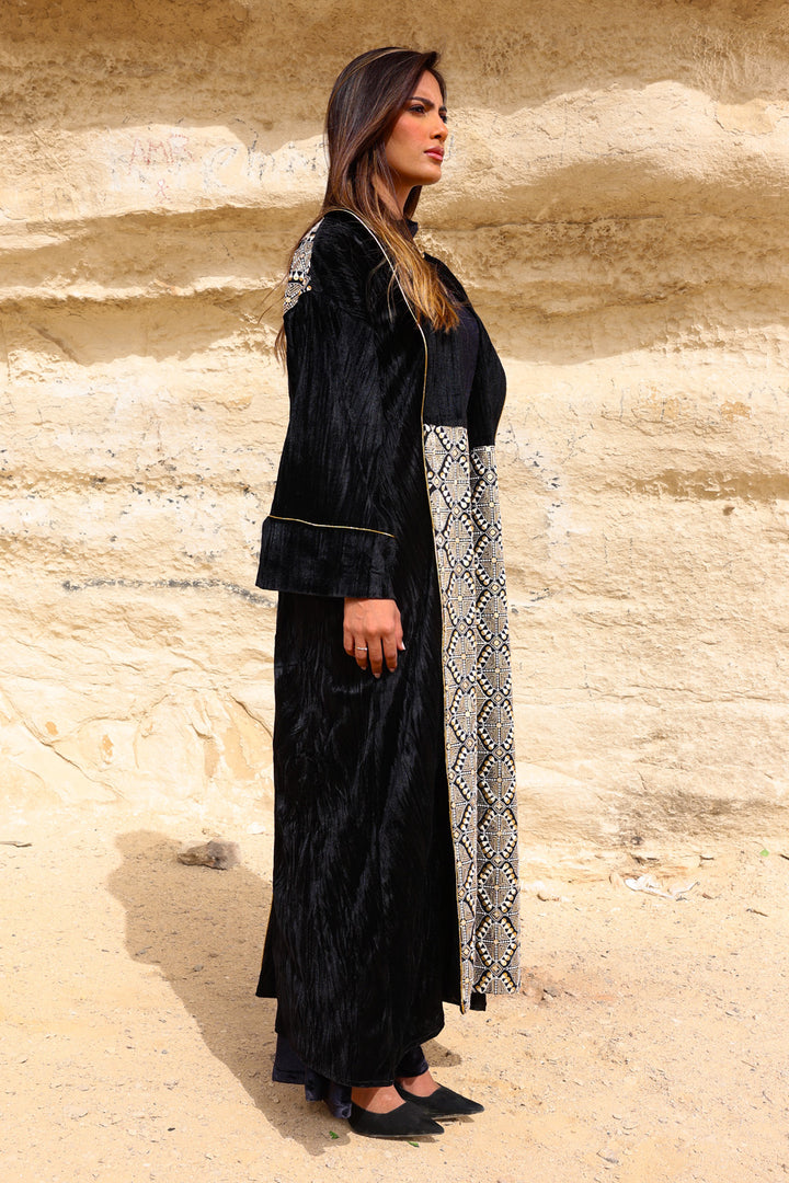 Velour noir kaftan