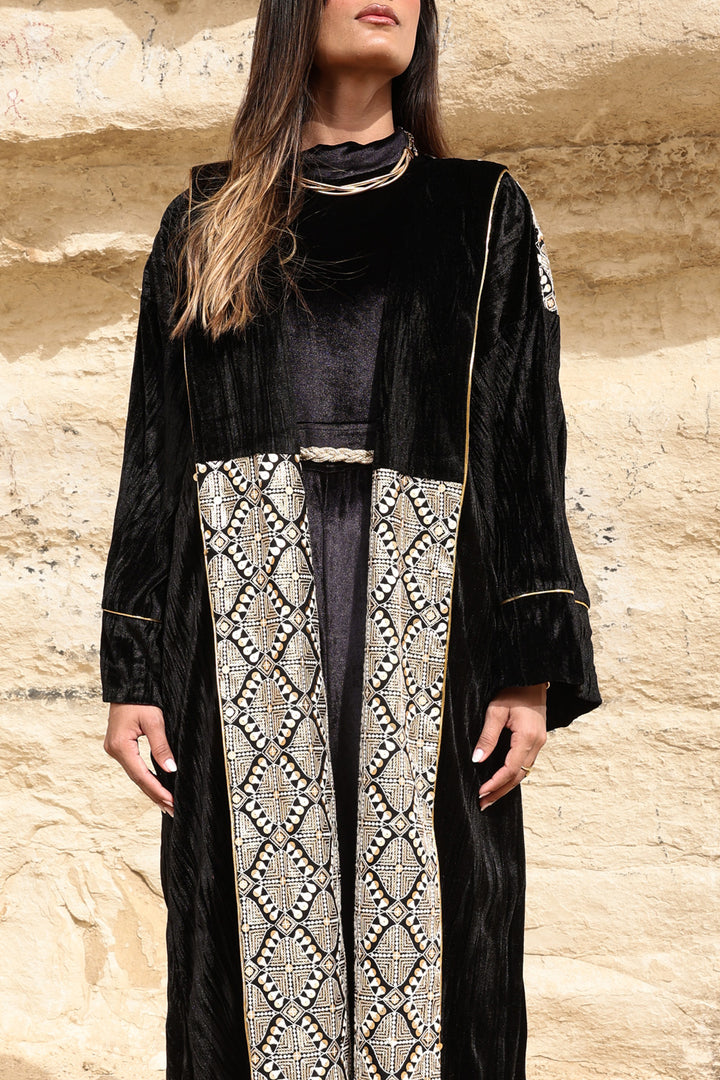 Velour noir kaftan