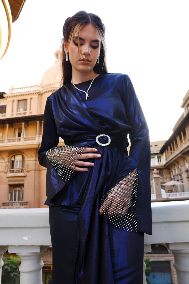 Crystal Glow Dress - Blue