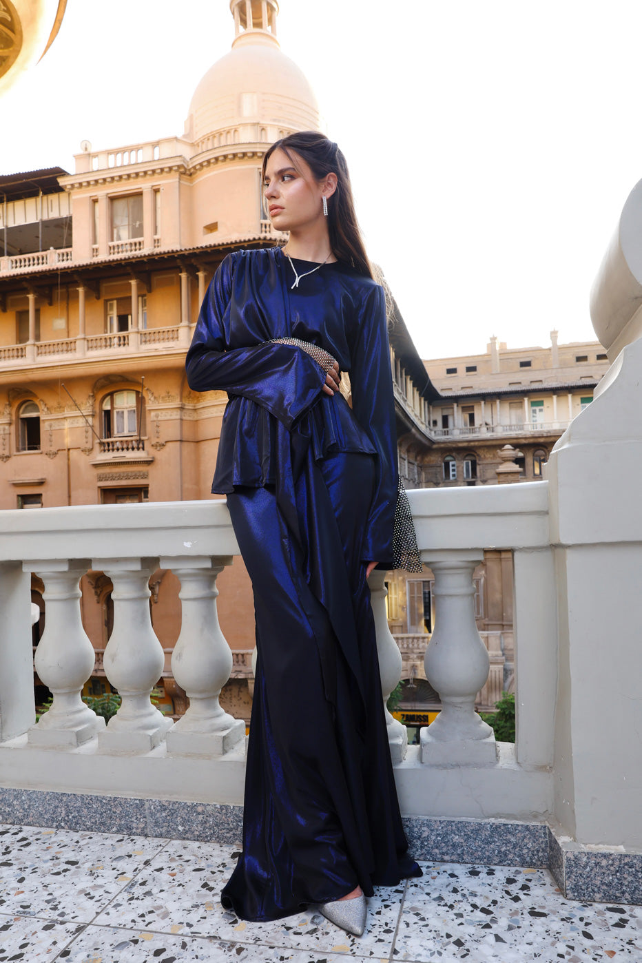 Crystal Glow Dress - Blue