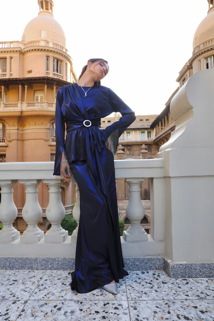 Crystal Glow Dress - Blue