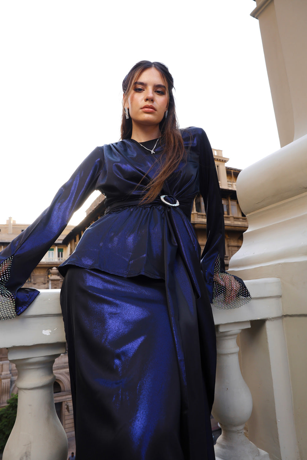 Crystal Glow Dress - Blue