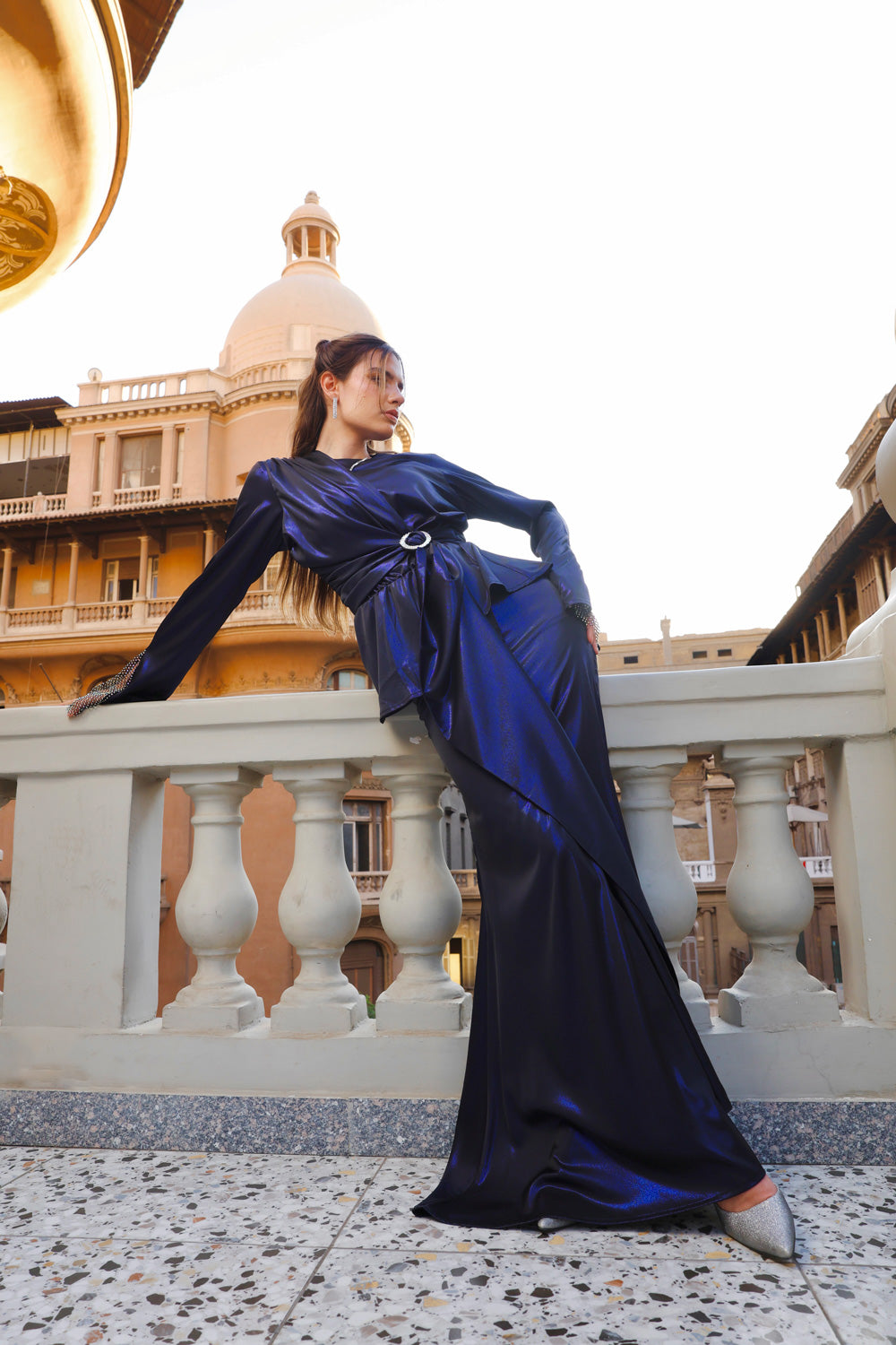 Crystal Glow Dress - Blue
