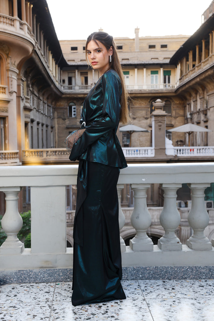 Crystal Glow Dress - Green