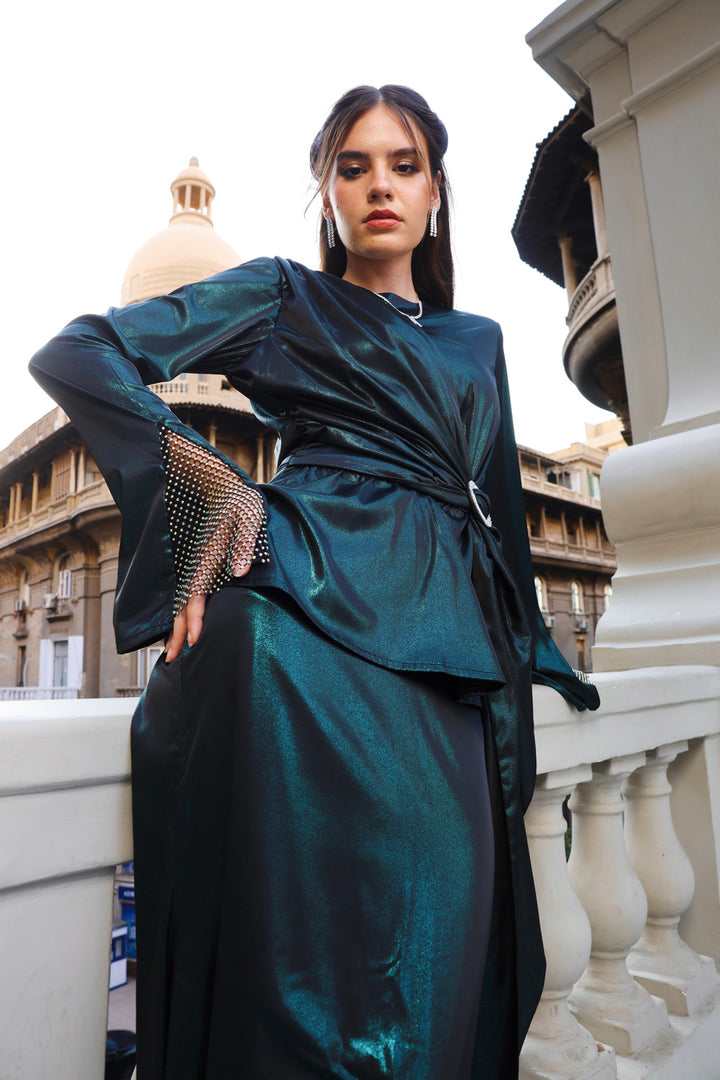 Crystal Glow Dress - Green