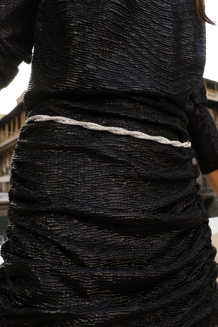 Crystal Statement Belt - Silver