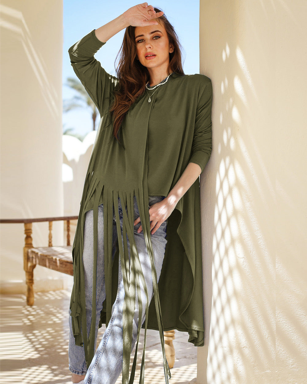 High-low Fringes Top