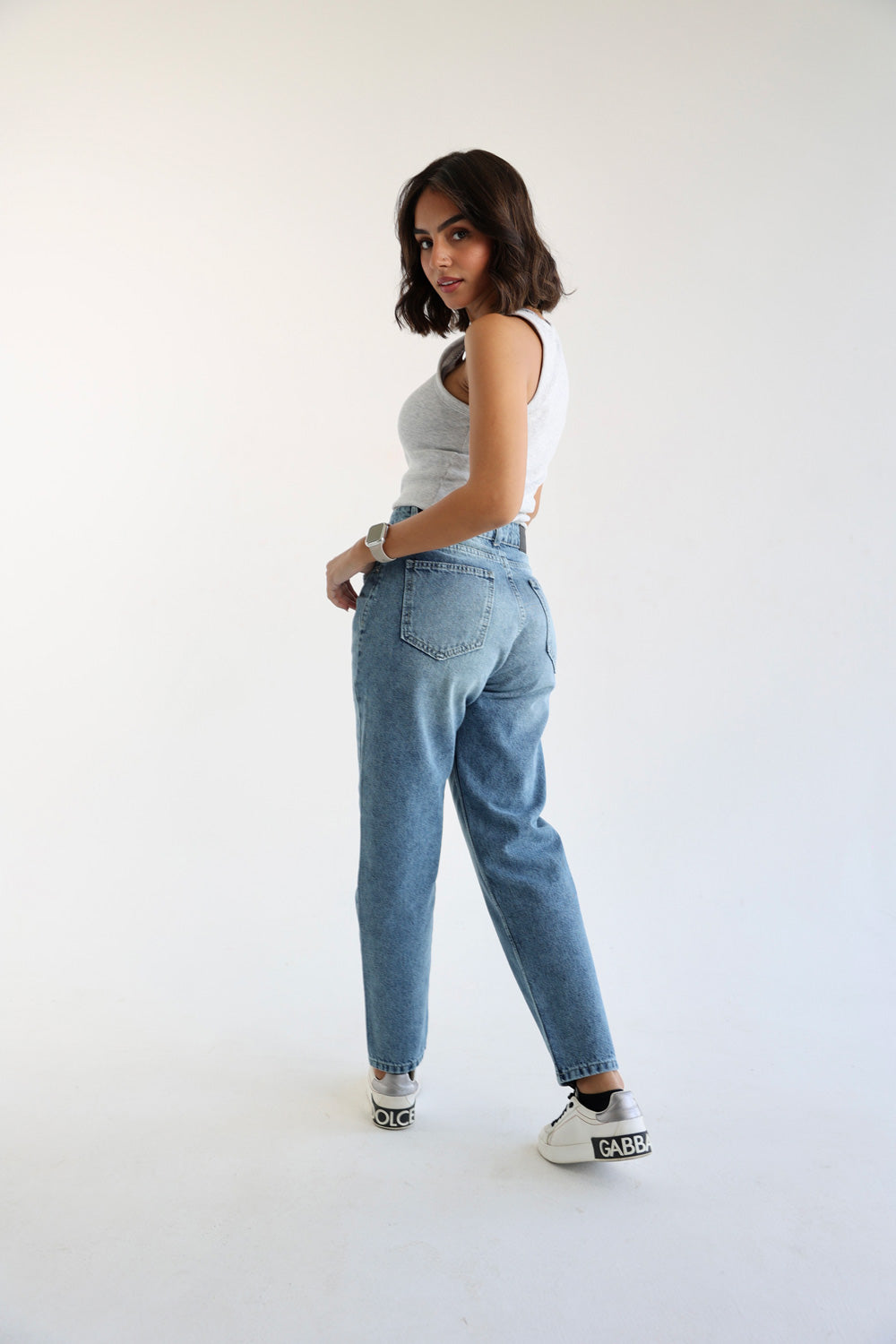 Mom Fit Jeans - Denim Blue