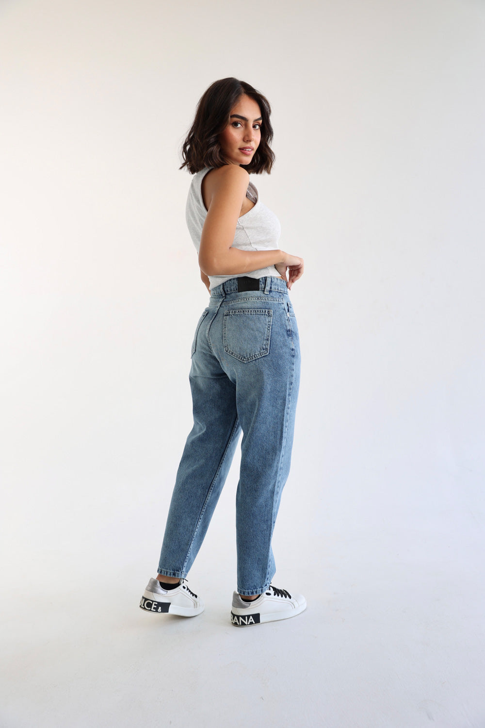 Mom Fit Jeans - Denim Blue