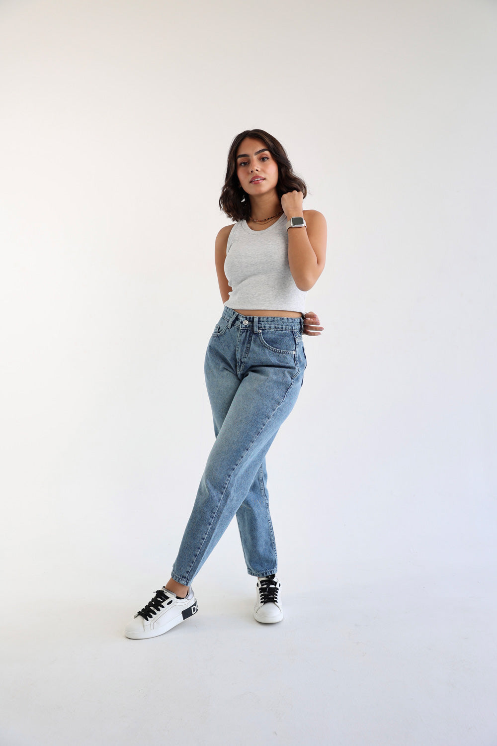 Mom Fit Jeans - Denim Blue