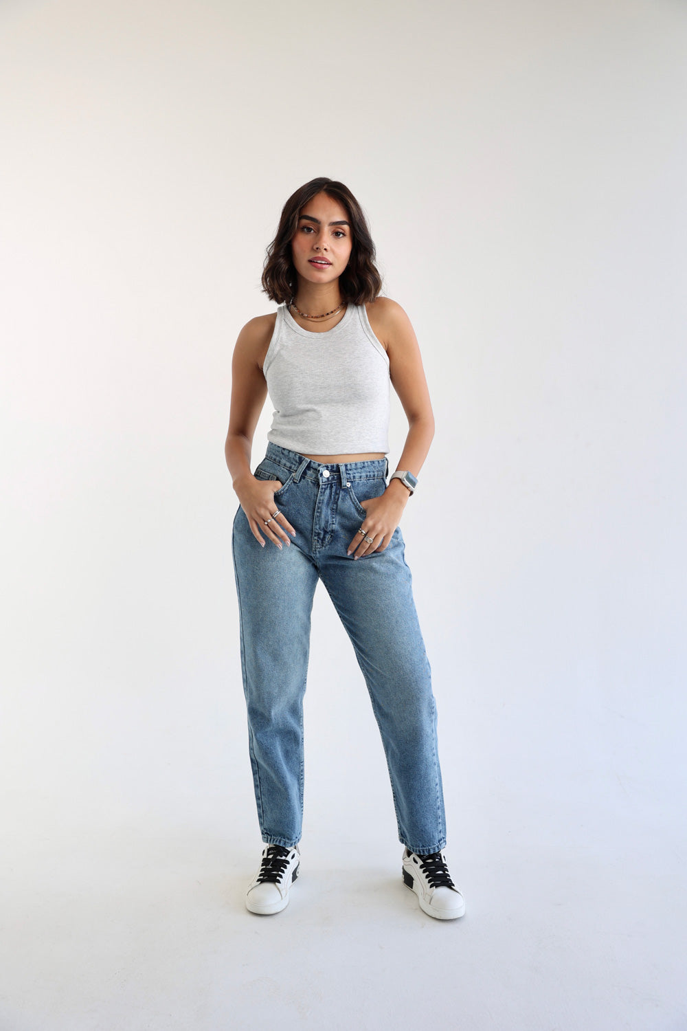 Mom Fit Jeans - Denim Blue