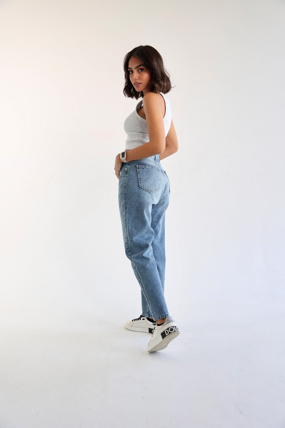 Mom Fit Jeans - Denim Blue