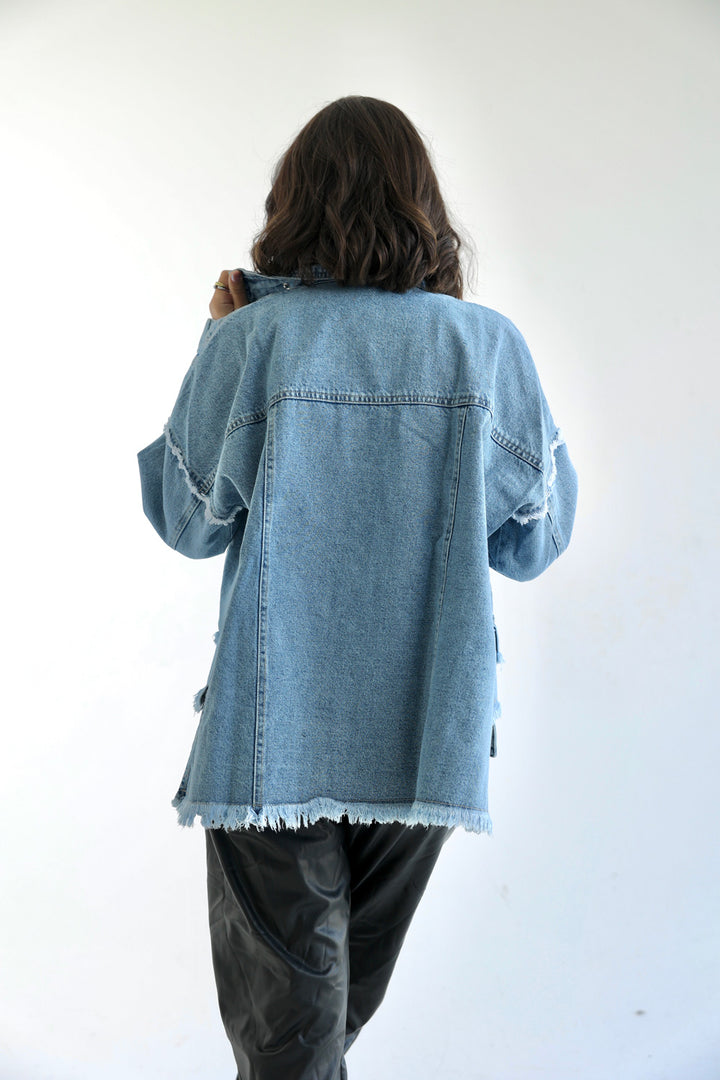 Pockets Denim Jacket - Blue