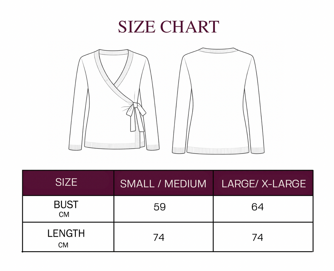 The Knitted Wrap Top - Burgundy